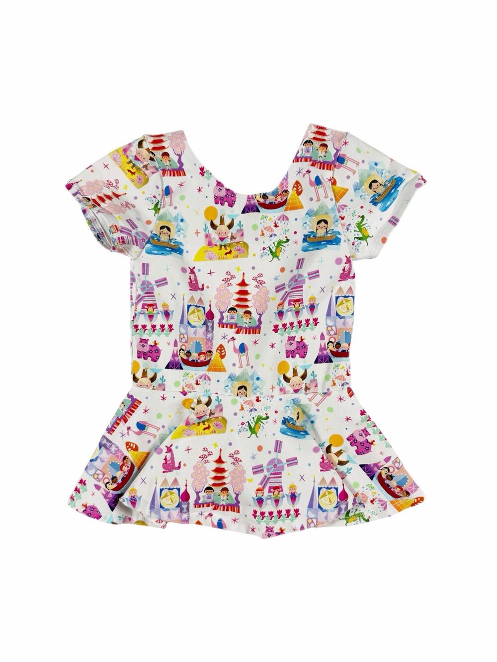 Raising Wilds Small World Peplum Top Small Shop Indie Brand Size 6